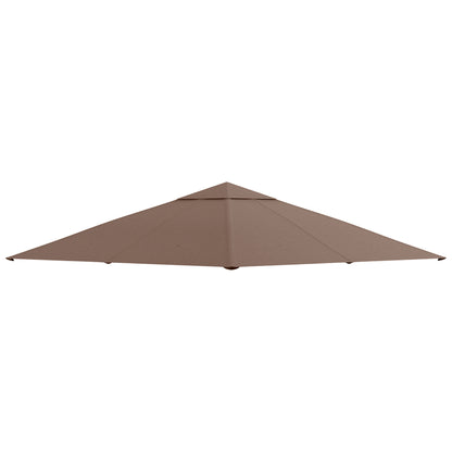 Gazebo Roof for Garden Gazebo approx. 3 x 3 m, Water-Repellent, Replacement Canopy, Gazebo Cover, Sun Protection, 8 Water Drain Holes, Polyester, Coffee