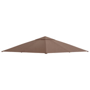 Gazebo Roof for Garden Gazebo approx. 3 x 3 m, Water-Repellent, Replacement Canopy, Gazebo Cover, Sun Protection, 8 Water Drain Holes, Polyester, Coffee
