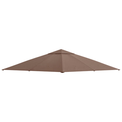 Gazebo Roof for Garden Gazebo approx. 3 x 3 m, Water-Repellent, Replacement Canopy, Gazebo Cover, Sun Protection, 8 Water Drain Holes, Polyester, Coffee