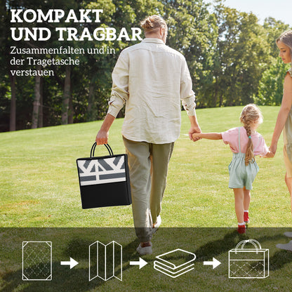 Outdoor Rug Robust Weatherproof Outdoor Carpet, Foldable Carpet with Boho Style, Outdoor Rug for Living Room Balcony Garden Patio Bathroom Hall Kitchen, 182 x 274 cm Dark Gray+White