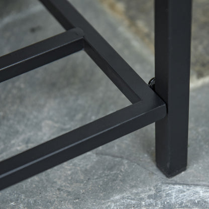 Raised Garden Bed, Wicker Effect Planter with Shelf, Raised Flower Bed for Indoor and Outdoor Use, Gray (70cm x 30cm x 72cm)