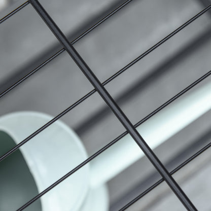 Raised Garden Bed, Wicker Effect Planter with Shelf, Raised Flower Bed for Indoor and Outdoor Use, Gray (70cm x 30cm x 72cm)