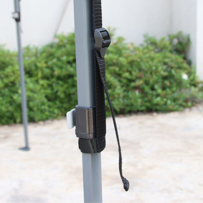 Foldable Pop-Up Gazebo 2.5x2.5x2.68 m Garden Canopy UV 50+ Protection Adjustable Height with 4 Sandbags and Carry Bag for Camping Parties Patio Blue