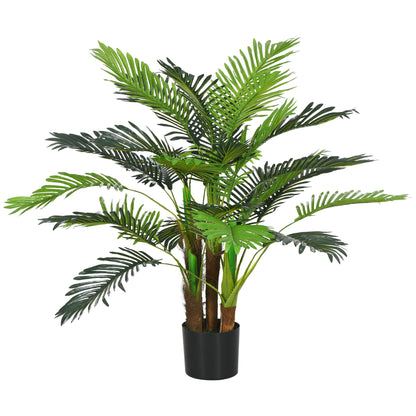 Artificial Plants, Artificial Palm Tree, 100cm Faux Plant with 27 Branches, Indoor Plant, Fake Tree, Plant Decor for Indoor, Outdoor, Green