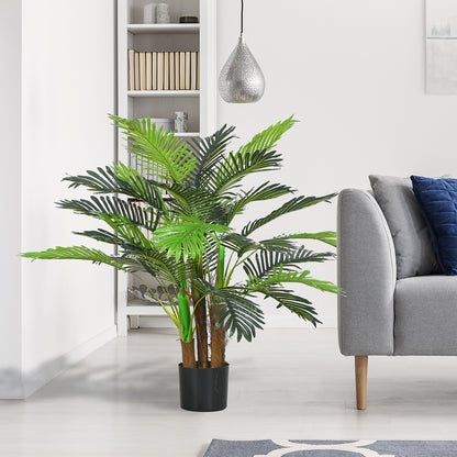 Artificial Plants, Artificial Palm Tree, 100cm Faux Plant with 27 Branches, Indoor Plant, Fake Tree, Plant Decor for Indoor, Outdoor, Green
