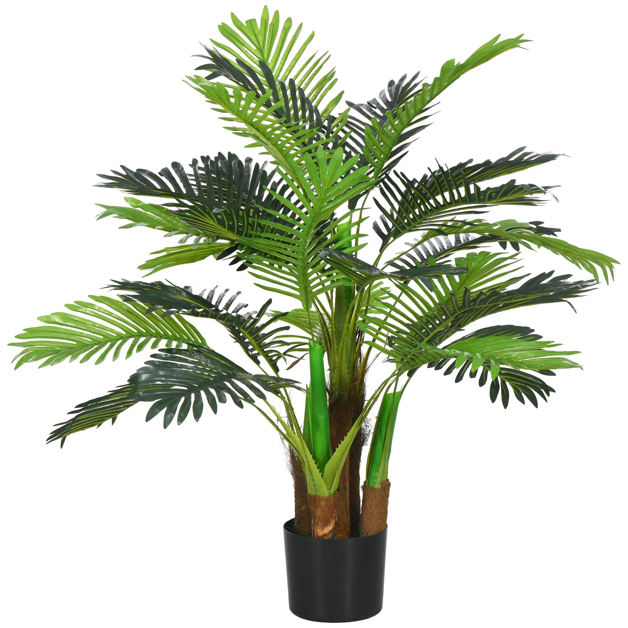 Artificial Plants, Artificial Palm Tree, 100cm Faux Plant with 27 Branches, Indoor Plant, Fake Tree, Plant Decor for Indoor, Outdoor, Green