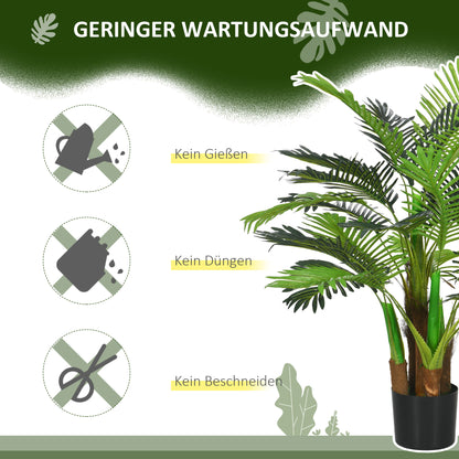 Artificial Plants, Artificial Palm Tree, 100cm Faux Plant with 27 Branches, Indoor Plant, Fake Tree, Plant Decor for Indoor, Outdoor, Green