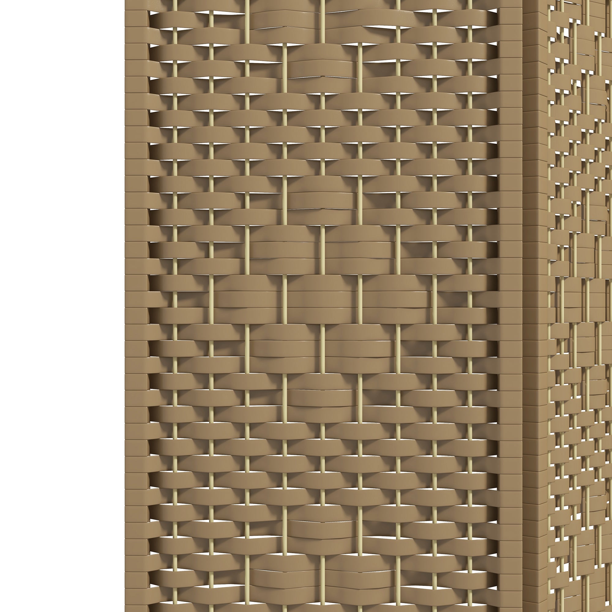 6-Panel Room Divider 94.5x66.9 inches Folding Room Partition with Paper Cord and Wood Frame Decoration for Bedroom Living Room Natural