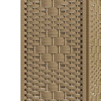 6-Panel Room Divider 94.5x66.9 inches Folding Room Partition with Paper Cord and Wood Frame Decoration for Bedroom Living Room Natural
