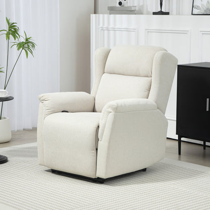 Recliner, TV Armchair with Reclining Function, TV Armchair with Pocket Spring Core, Padded Reclining Armchair, Relax Armchair up to 150 kg Load Capacity for Living Room, Bedroom, Beige