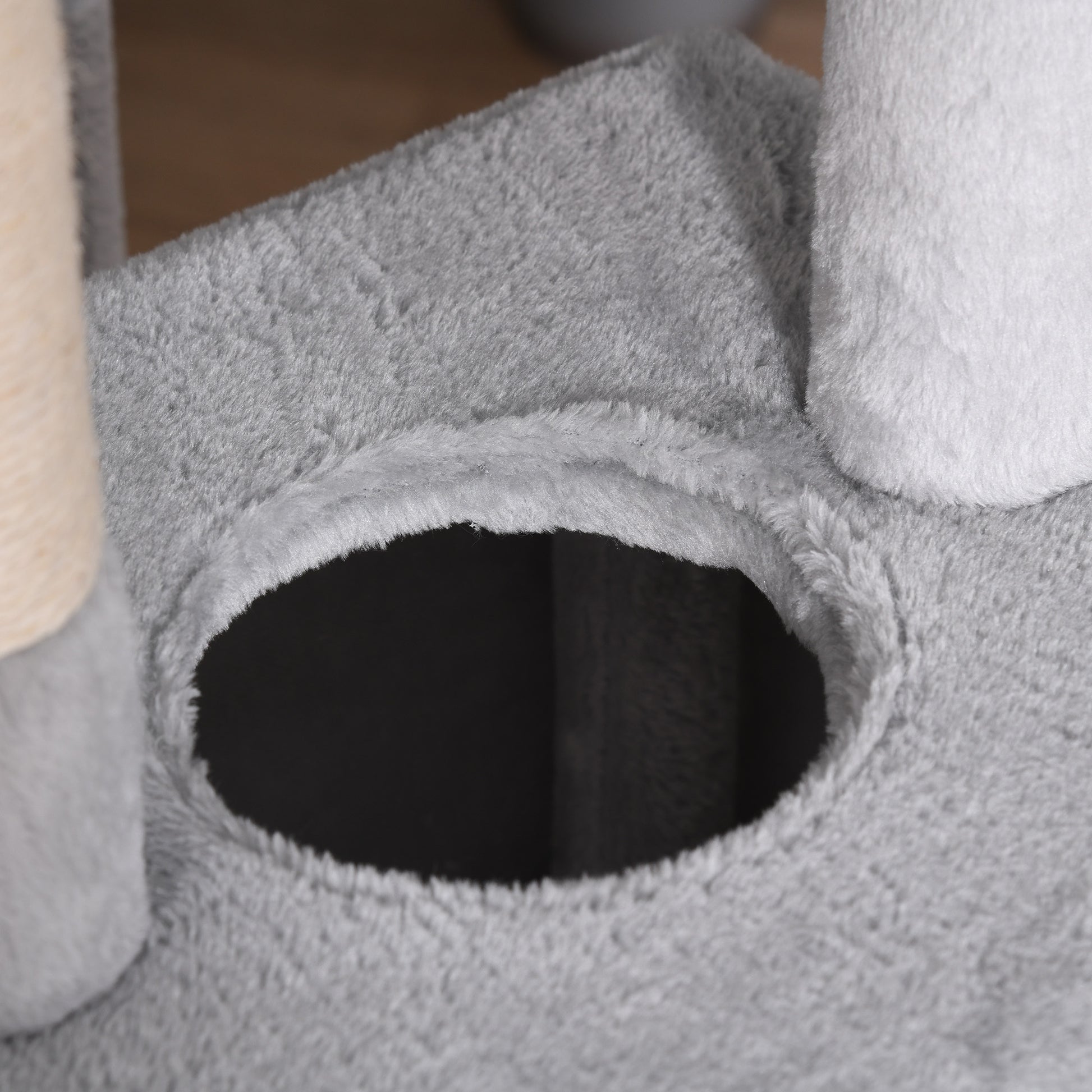 Column Scratching Post Tree 165cm with Scratching Board and Perches for Kittens and Adult Cats up to 4.5kg, Gray, 60x50x165cm