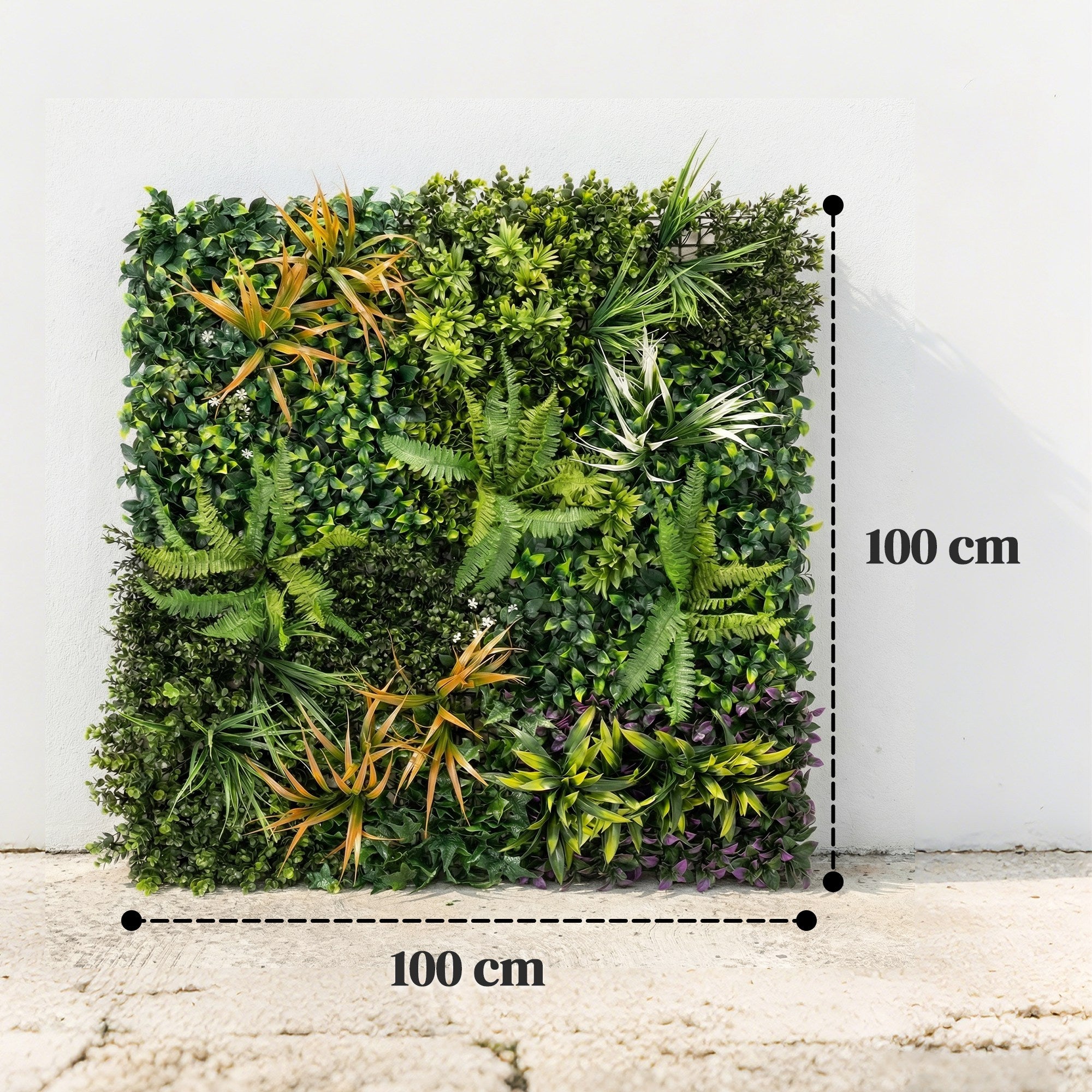 Artificial Ivy Hedge Roll, 1 x 1 m (39.4 x 39.4 in) Privacy Fence Panel — Easy-Mount Green Foliage for Balcony, Patio & Outdoor Decor