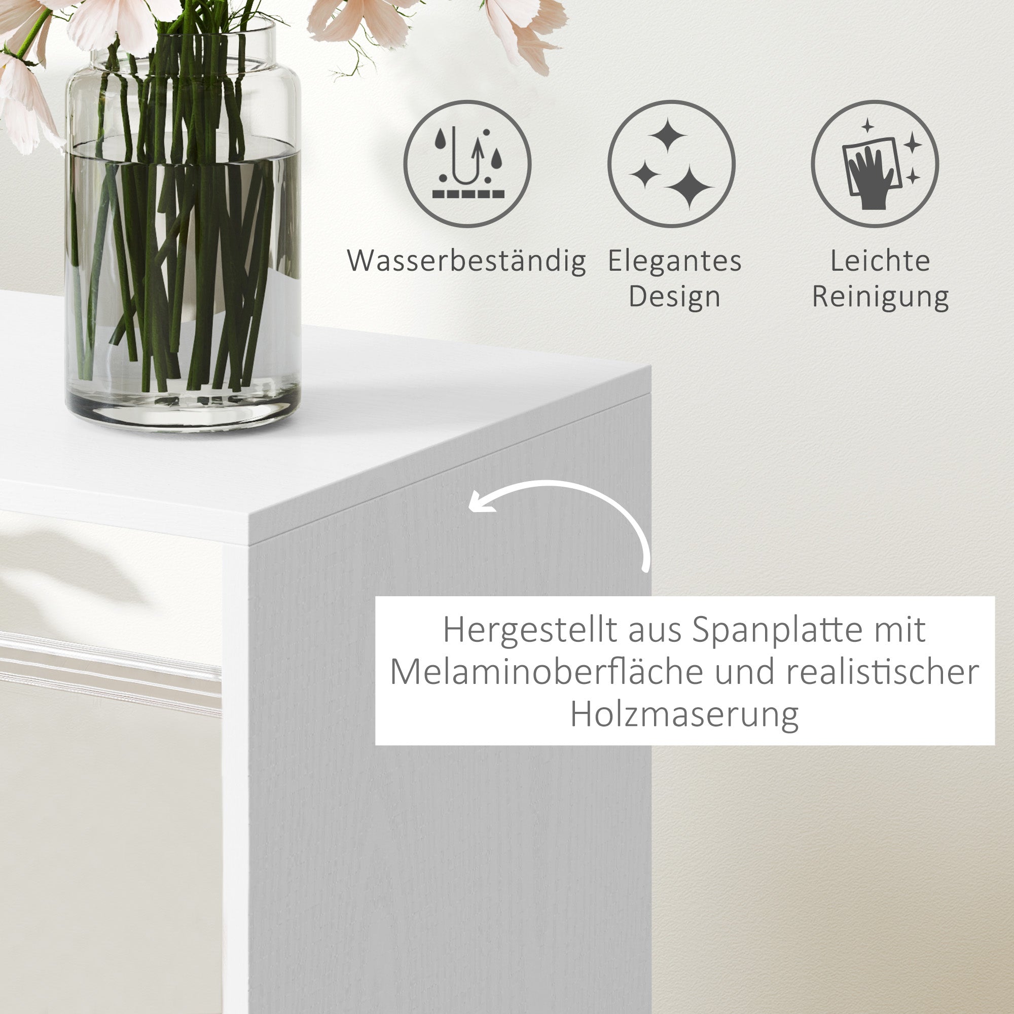 Mobile Wardrobe Closet with Shelf 4 Swivel Wheels for Living Room Bedroom, Aluminum Alloys, 60 x 40 x 127 cm, White