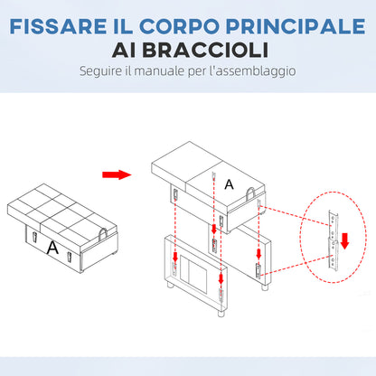 Single Sofa Bed with 3-Level Reclining Backrest, 2 Wheels, and Cushion, Foldable Single Sofa Bed for Living Room in Linen Effect Fabric and Wood, 69x82x85cm, Blue