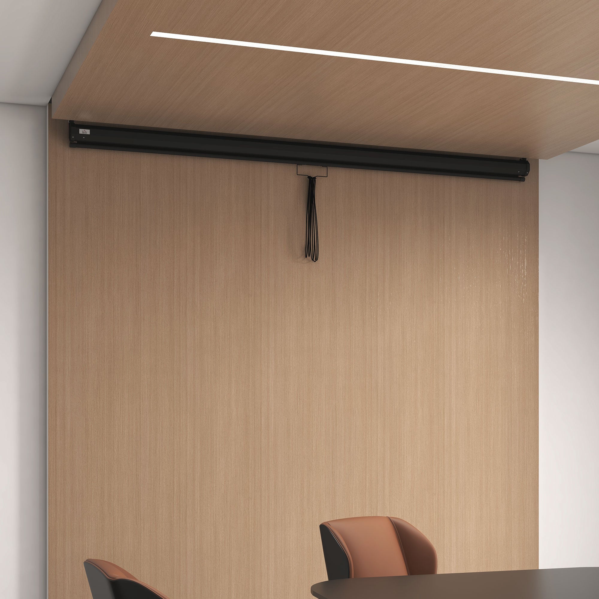120-Inch Projector Screen 16:9/4:3 Adjustable, Compact Projection Screen 244x183cm White and Black