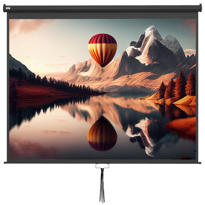 120-Inch Projector Screen 16:9/4:3 Adjustable, Compact Projection Screen 244x183cm White and Black