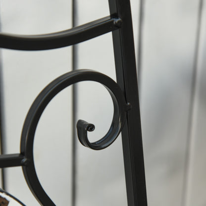 Garden Seating Group 3-piece Mosaic Table Dining Set Balcony Furniture Set Garden Furniture Set 1 Table+2 foldable Chairs Patio Metal Multicolor