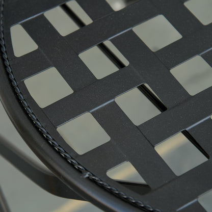 Garden Seating Group 3-piece Mosaic Table Dining Set Balcony Furniture Set Garden Furniture Set 1 Table+2 foldable Chairs Patio Metal Multicolor