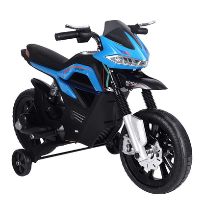 Kids Electric Motorcycle Toy Motorcycle +3 Years 6V Battery with Lights and Music 105x52.3x62.3cm Blue