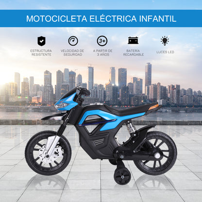 Kids Electric Motorcycle Toy Motorcycle +3 Years 6V Battery with Lights and Music 105x52.3x62.3cm Blue