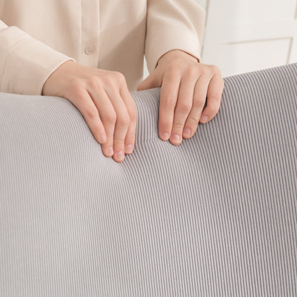 Rocking Chair Rocking Armchair with High Backrest, Corduroy Look, Rocking Chair Armchair Relaxing Armchair with Wide Armrest, Wood Runners, Nursing Chair for Living Room, Bedroom, Balcony Light Gray