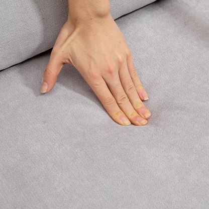 Lounge Armchair Nordic Armchair Living Room Chair with Armrests Cushion and Rubberwood Frame for Bedroom Load 120 kg 61x78x76 cm Gray