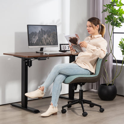 Office Chair Swivel Desk Chair, Ergonomic Armless Chair, Adjustable Height and Tilt, 120 kg Capacity, Green