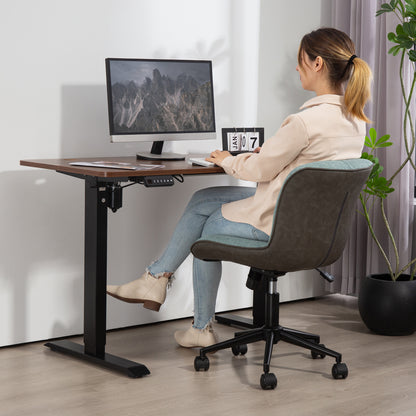 Office Chair Swivel Desk Chair, Ergonomic Armless Chair, Adjustable Height and Tilt, 120 kg Capacity, Green