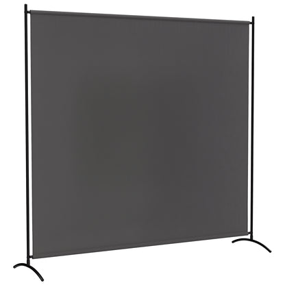 Single-Panel Outdoor Privacy Screen, 180 x 50 x 180 cm (71 x 20 x 71 in) with UPF 30+ Protection, Water-Repellent Panel, Stable Base — Dark Gray