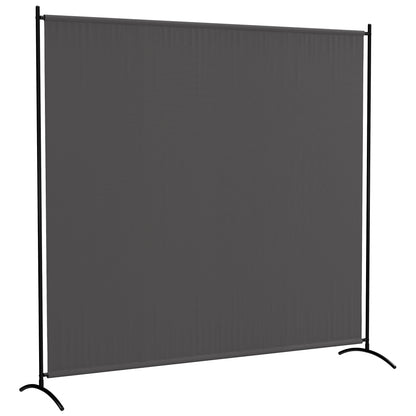 Single-Panel Outdoor Privacy Screen, 180 x 50 x 180 cm (71 x 20 x 71 in) with UPF 30+ Protection, Water-Repellent Panel, Stable Base — Dark Gray
