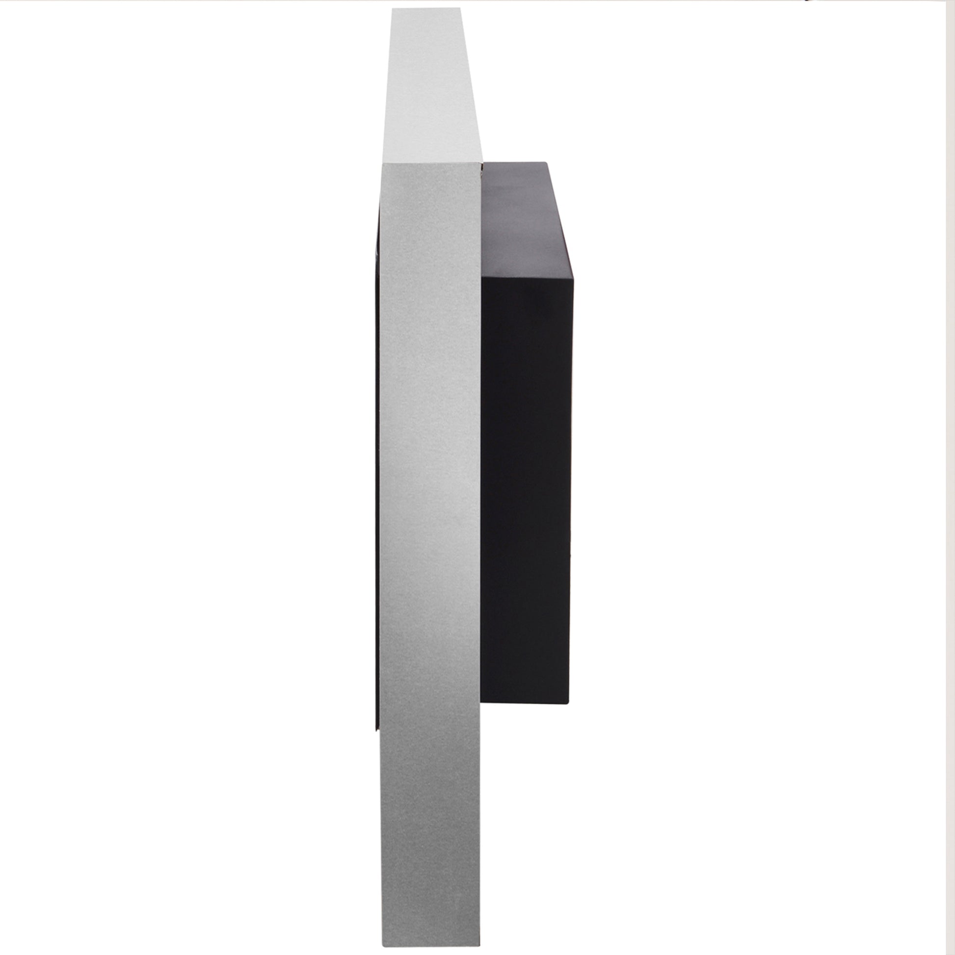Wall-mounted Built-in Bioethanol Fireplace 0.9 L Burner, 3-hour Combustion Time 80L x 14W x 54H cm Coverage 25-30 m² Stainless Steel