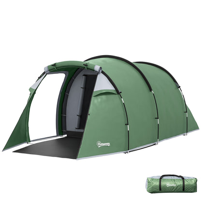 Camping Tent for 2-3 People Stable Waterproof Family Tent with Bedroom Living Room Vestibule with Standing Height, Dome Tent with 2000mm Water Column Tunnel Tent for Camping Travel, Dark Green