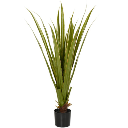 Artificial Agave Plant in Pot, Height 90 cm, 16 Leaves, Indoor Outdoor, Realistic