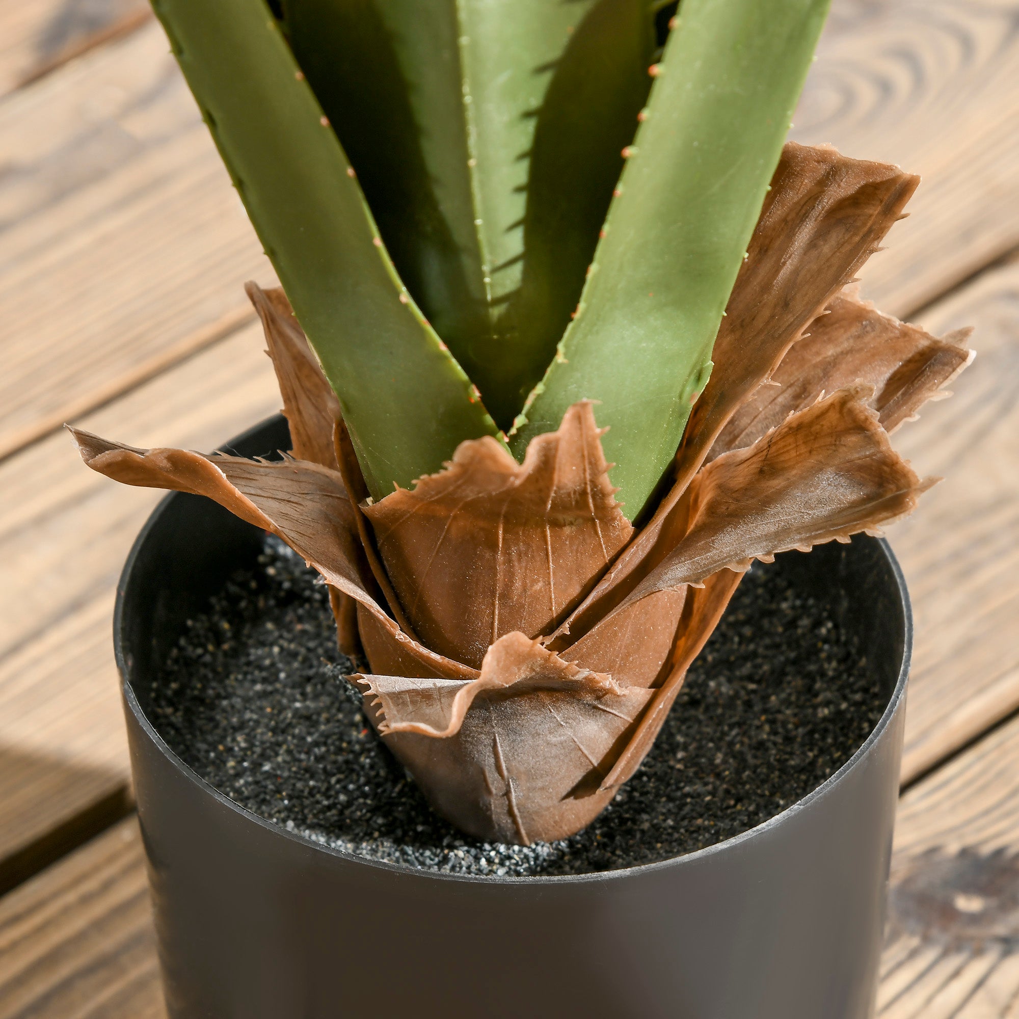 Artificial Agave Plant in Pot, Height 90 cm, 16 Leaves, Indoor Outdoor, Realistic