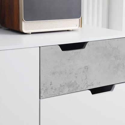 Kitchen Sideboard Buffet Cabinet with 2 Doors 1 Drawer Storage Cabinet for Living Room Office Bedroom Modern Style 98x39x81.5 cm White