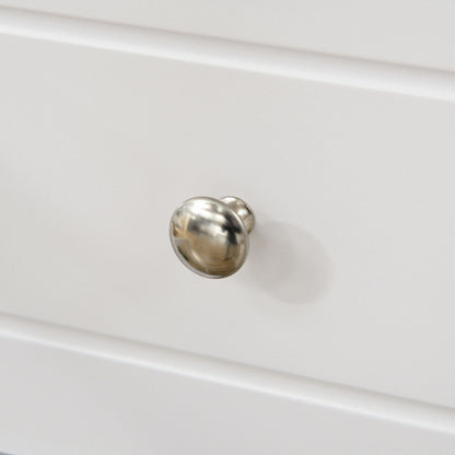 Kitchen Pantry Cabinet Display Case with 4 Tempered Glass Doors Drawer and Adjustable Shelves for Living Room Dining Room 74x35.5x181.5 cm White