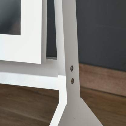 Full Length Mirror Makeup Mirror Easy to Clean MDF White 47cm x 46cm x 148cm