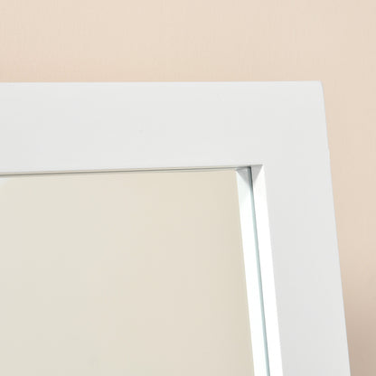 Full Length Mirror Makeup Mirror Easy to Clean MDF White 47cm x 46cm x 148cm