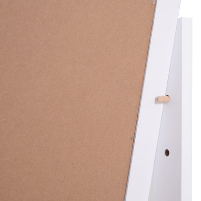 Full Length Mirror Makeup Mirror Easy to Clean MDF White 47cm x 46cm x 148cm