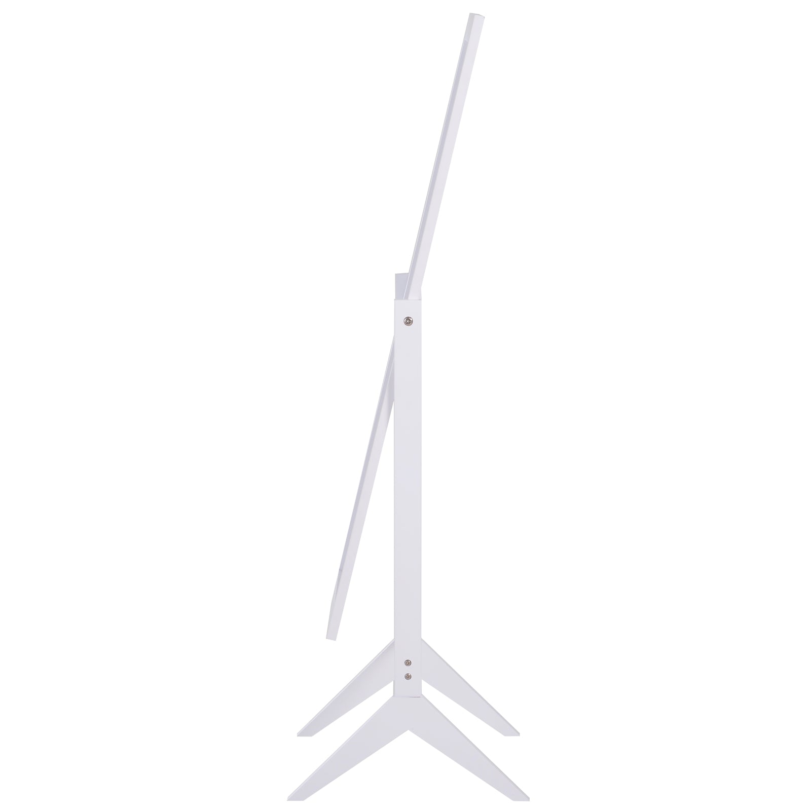 Full Length Mirror Makeup Mirror Easy to Clean MDF White 47cm x 46cm x 148cm