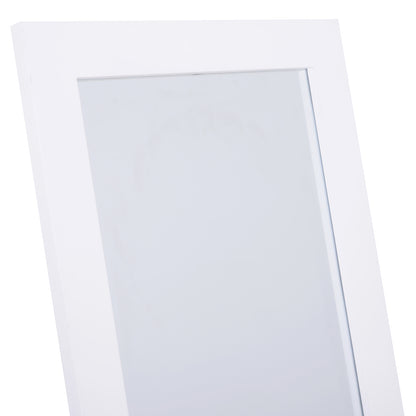 Full Length Mirror Makeup Mirror Easy to Clean MDF White 47cm x 46cm x 148cm