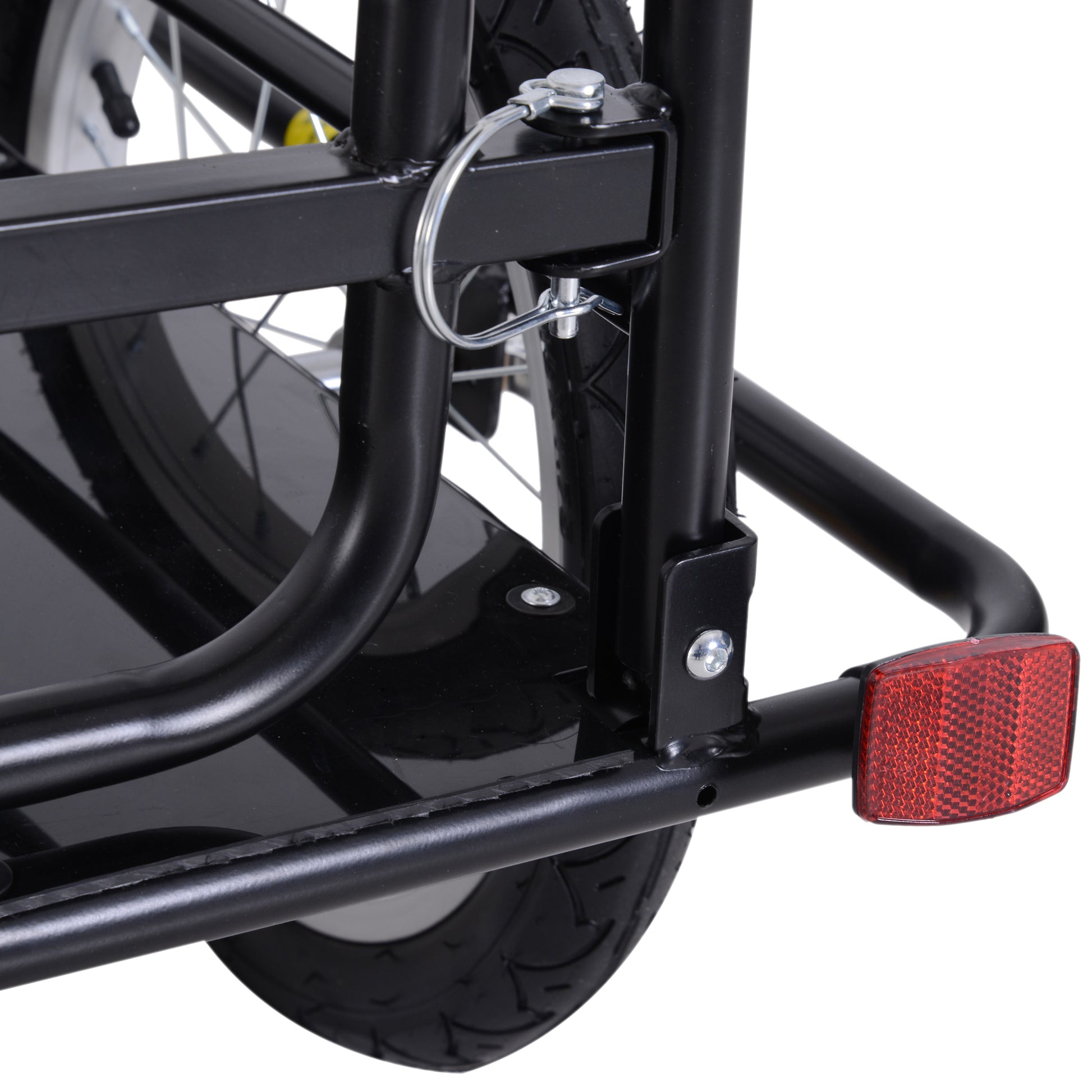 Folding Bicycle Trailer Cargo Trailer with Coupling, Receiver & Reflectors Transport Cart Loadable up to 40 kg, Transport Trailer for Camping, Shopping, Moving 155 x 71.5 x 77 cm