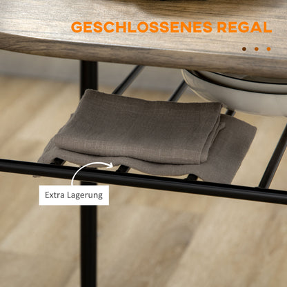 Dining Set, Dining Table with 2 Chairs, Dining Group for 2 Persons, Oval Kitchen Table with Storage Shelf, Kitchen Table Set, Table Group for Kitchen, Metal, Black