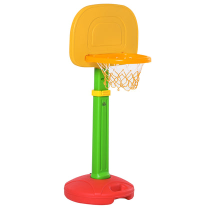 Children's Adjustable Basketball Hoop with 2 Balls and Air Pump for Kids 3+ Indoor and Outdoor Sports Toys 52.5x44x120-160 cm Multicolor