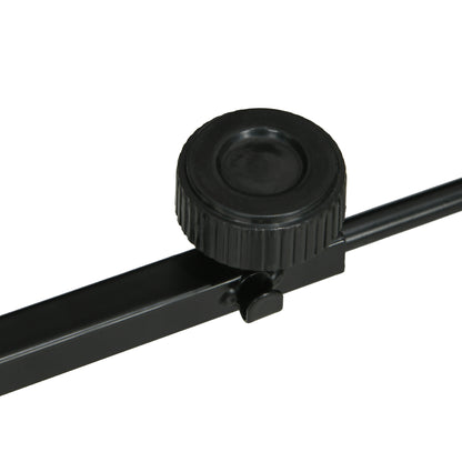 Reptile Lamp Stand, Adjustable Heat Lamp Holder with Base, 4 Wire Slots, Lamp Holder for Reptiles, Turtles, Centipedes, Steel, Black