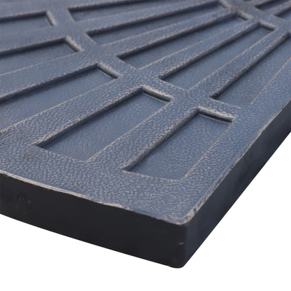 2-Piece Set Weights for Umbrella Stands Plate Umbrella Stand Umbrella Base Half Round with Handle Resin + Metal Bronze 66 x 47 x 4.2 cm 30 kg