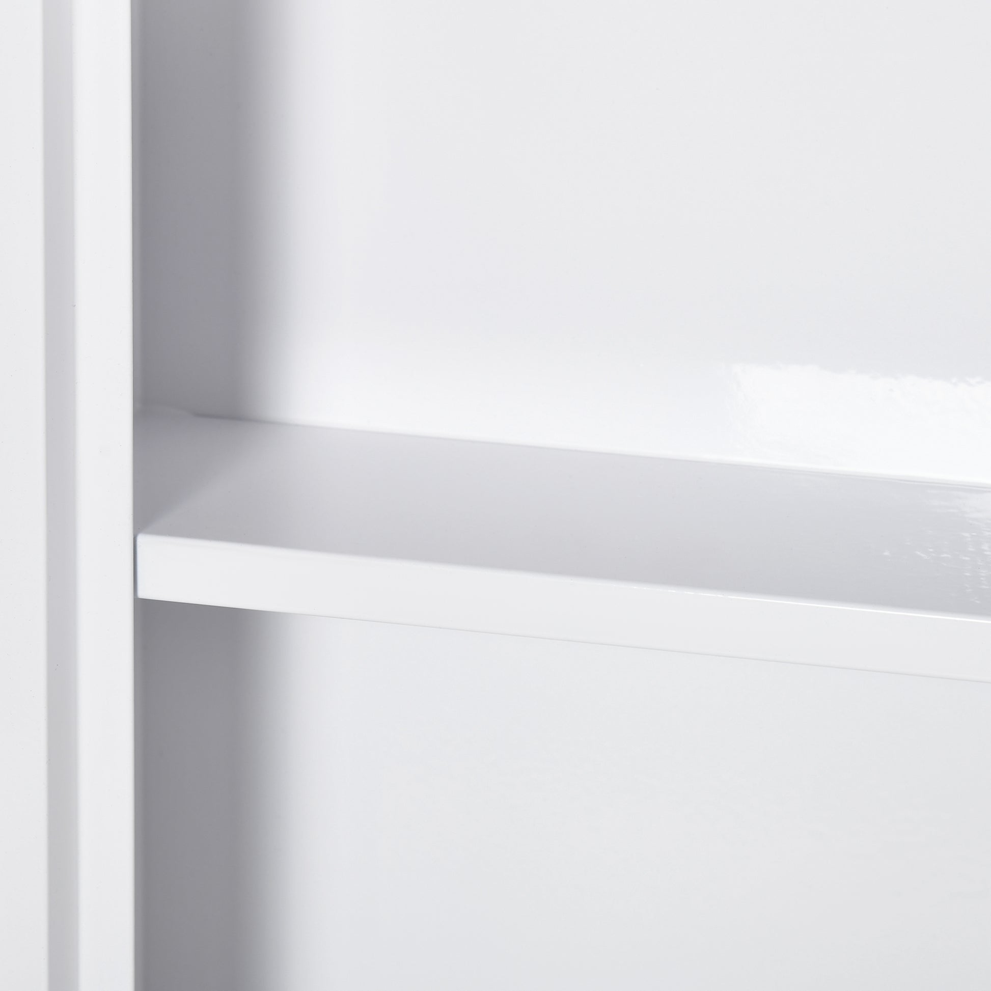 Medicine Cabinet, First Aid Cabinet, Pharmacy Cabinet with 3 Interior Compartments, Medicine Cabinet with Magnetic Closure, Medication Cabinet with Handle, Steel, White, 30 x 12 x 60 cm