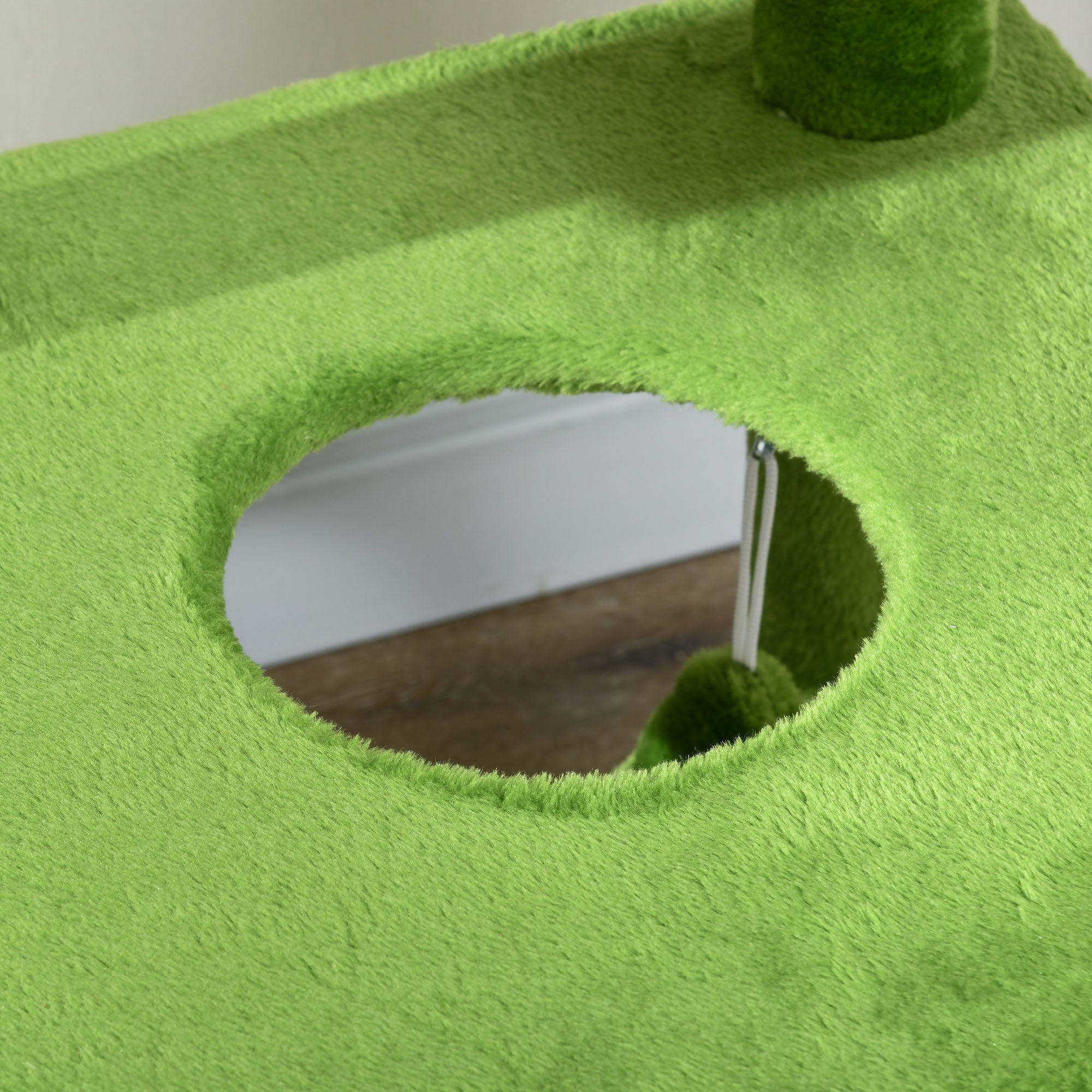 Cat Scratching Post 142cm, Cat Tree with Hammock, Ball Toy, Sisal Scratching Posts, and Anti-toppling System, Green