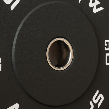 SPORTNOW Set of 2 5 kg Rubber Weight Plates for Gym and Home with 5 cm Hole for Dumbbells and Barbells, Black