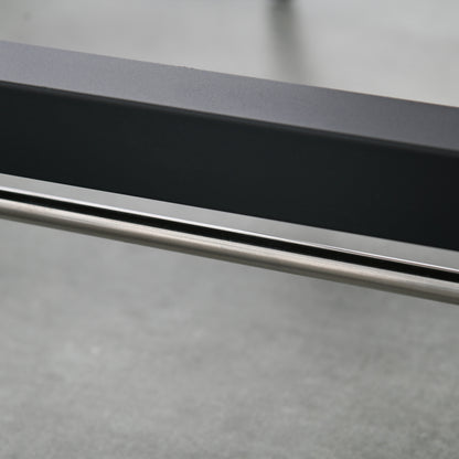 Extendable Folding Dining Table Rectangular Kitchen Table for 4-6 People with Casters, Dining Table made of Metal 118 x 70 x 76.5 cm Brown